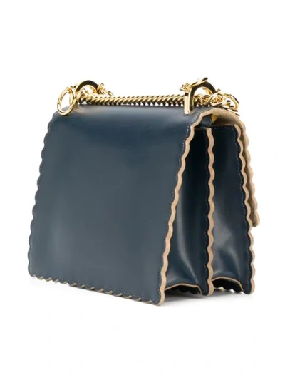 Shop Fendi Kan I Small Shoulder Bag In Blue