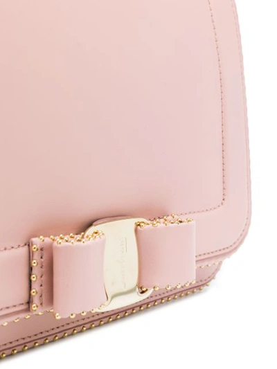 Shop Ferragamo Salvatore  Vara Bow Shoulder Bag - Pink