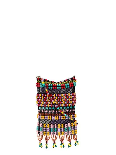 Shop Emilio Pucci Pepita Bead-embroidered Crossbody Bag In Red