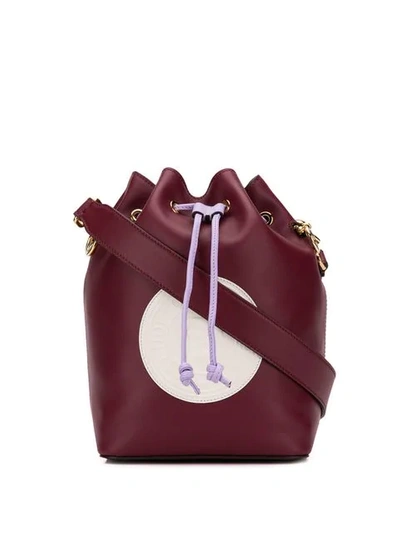 Shop Fendi Mon Tresor Bucket Bag In Purple