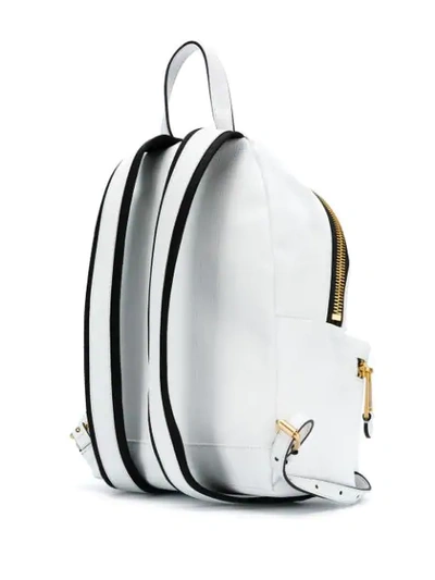 Shop Moschino Bear Logo Backpack In White