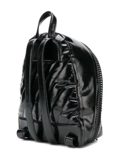 Shop Stella Mccartney Falabella Quilted Backpack In Black
