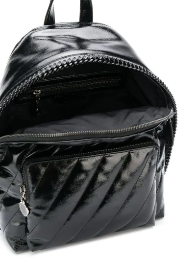 Shop Stella Mccartney Falabella Quilted Backpack In Black