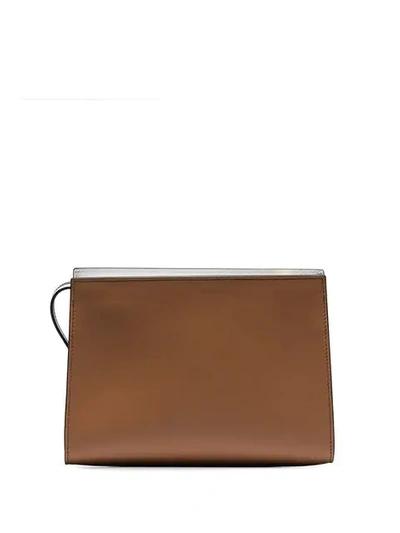 Shop Marni Camel Law Leather Crossbody Bag In Neutrals