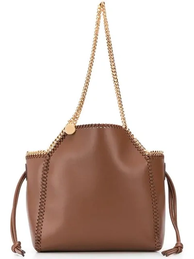 Shop Stella Mccartney Falabella Tote Bag In Brown