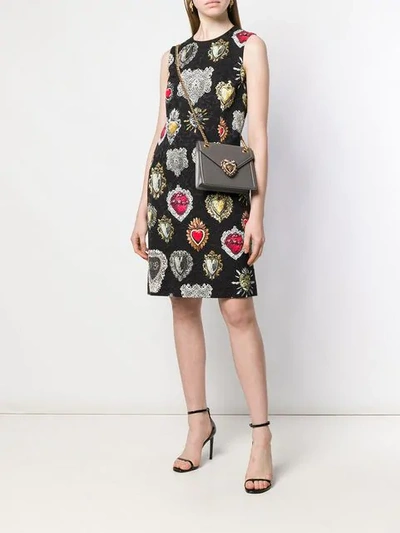Shop Dolce & Gabbana Medium Devotion Bag In Brown
