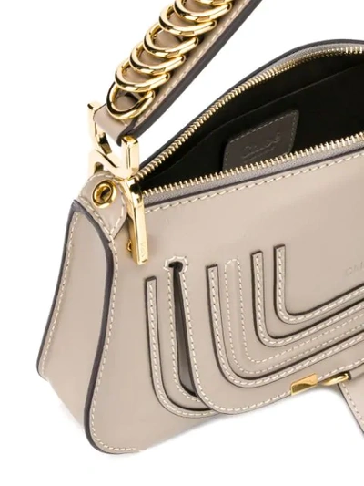 Shop Chloé 'marcie' Schultertasche In Grey