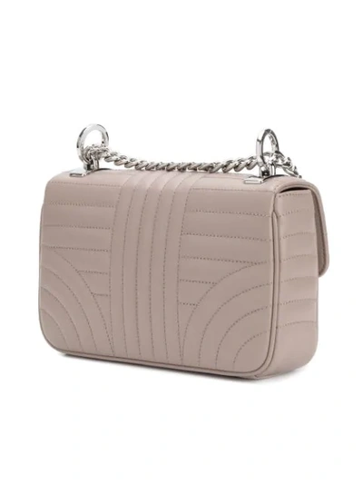 Shop Prada Bevelled Shoulder Bag - Neutrals