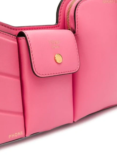 Shop Fendi 3 Pockets Mini Bag In Rosa