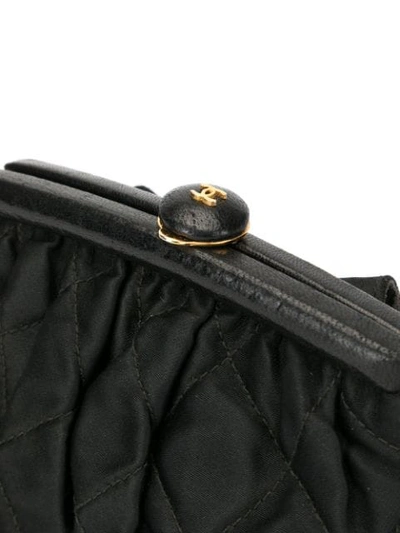 Pre-owned Chanel 1989-1991 Chain Belt Bag In Black