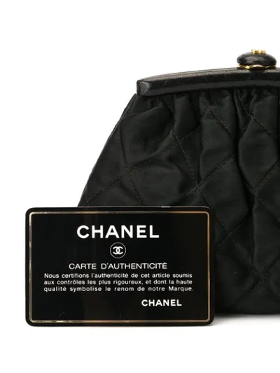 Pre-owned Chanel 1989-1991 Chain Belt Bag In Black