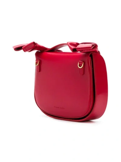 Shop Simone Rocha Double Bow Crossbody Bag In Red