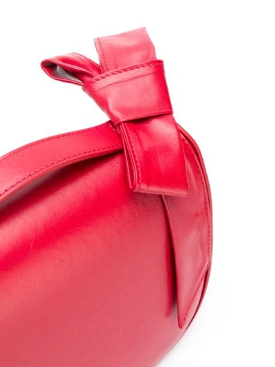 Shop Simone Rocha Double Bow Crossbody Bag In Red