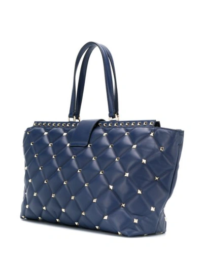 VALENTINO VALENTINO GARAVANI CANDYSTUD TOTE BAG - 蓝色