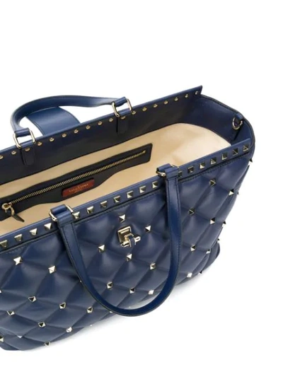 Shop Valentino Garavani Candystud Tote Bag In Blue