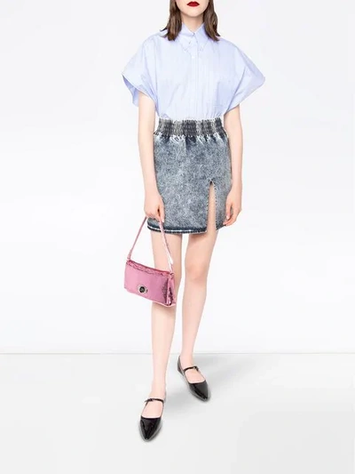 Shop Miu Miu Miu Crystal Sequin Shoulder Bag In Pink