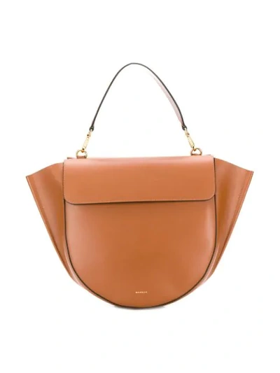 Shop Wandler Large Hortensia Bag In Brown