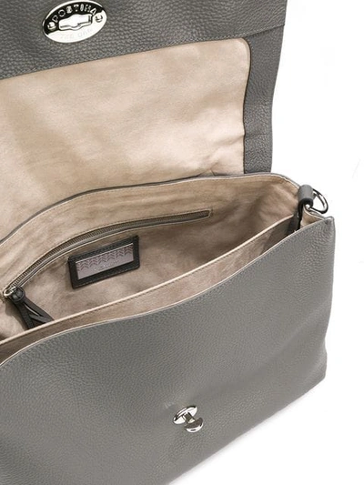 Shop Zanellato Handtasche Mit Nieten In Grey