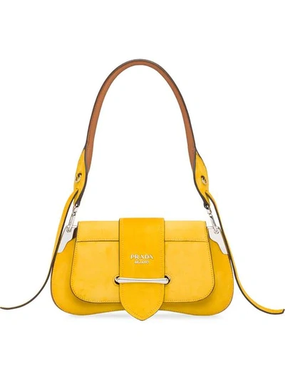 Shop Prada Sidonie Shoulder Bag In Yellow