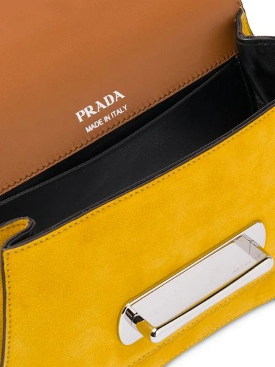Sidonie handbag Prada Yellow in Suede - 27445757