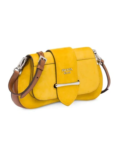 Shop Prada Sidonie Shoulder Bag In Yellow