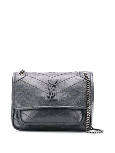 Shop Saint Laurent Small Niki Shoulder Bag In 1251 Grey