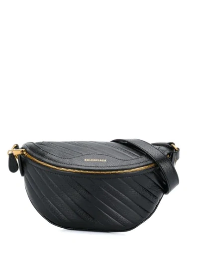 BALENCIAGA SOUVENIR BELT BAG XXS - 黑色