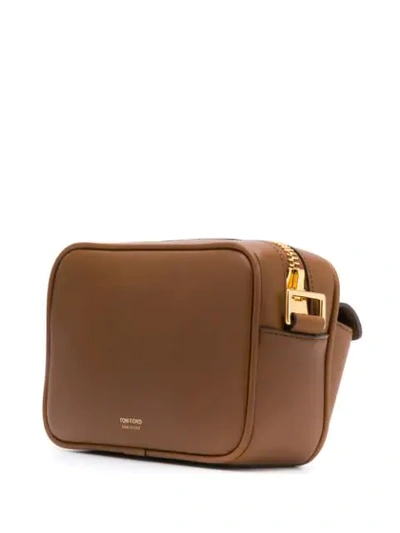 Shop Tom Ford Compact Camera Bag In Brown