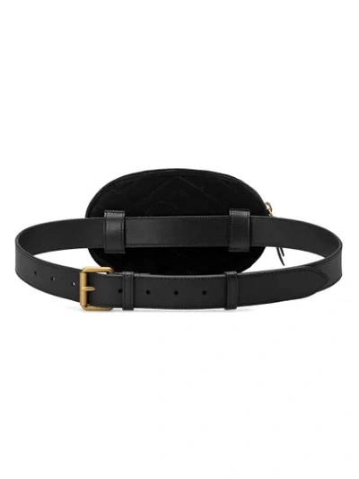 Shop Gucci Gg Marmont Belt Bag In Black