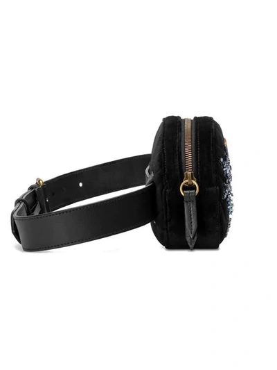 Shop Gucci Gg Marmont Belt Bag In Black