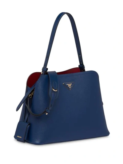 Shop Prada Promenade Shoulder Bag In Blue