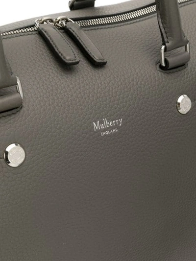 Shop Mulberry City Weekender Bag In Grey