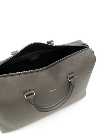 Shop Mulberry City Weekender Bag In Grey