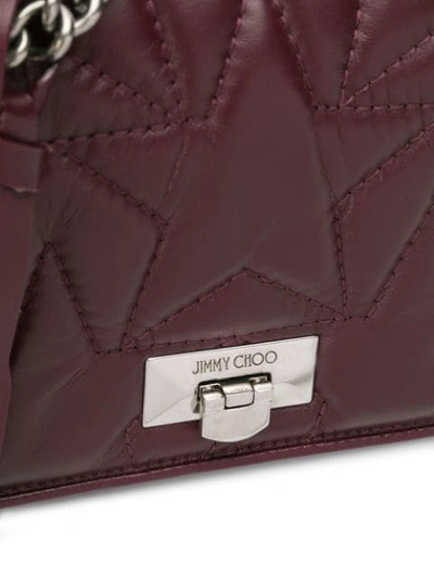 Shop Jimmy Choo Star Debossed Shoulder Bag In Red
