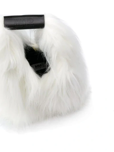 MM6 MAISON MARGIELA FAUX-FUR TOTE BAG - 白色