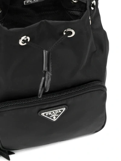 Shop Prada New Vela Bucket Bag In Black