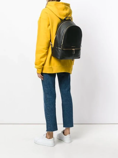 Shop Michael Michael Kors Rhea Large Backpack In Black