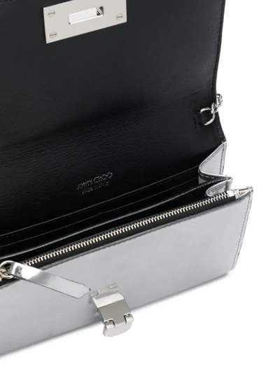 Shop Jimmy Choo Corina Shoulder Bag In Silver