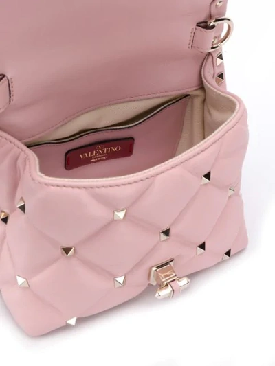 Shop Valentino Studded Shoulder Bag - Pink
