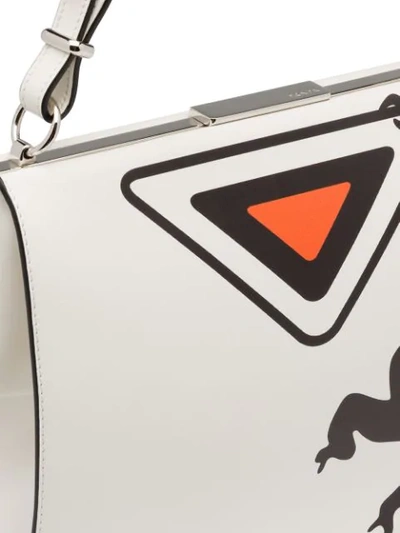 Shop Prada Light Frame Shoulder Bag - White