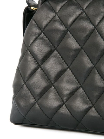 Pre-owned Chanel 1994-1996 Diamond Quilted Tote Bag In Black