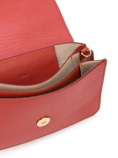 Shop Chloé Drew Bijou Clutch Bag In Red