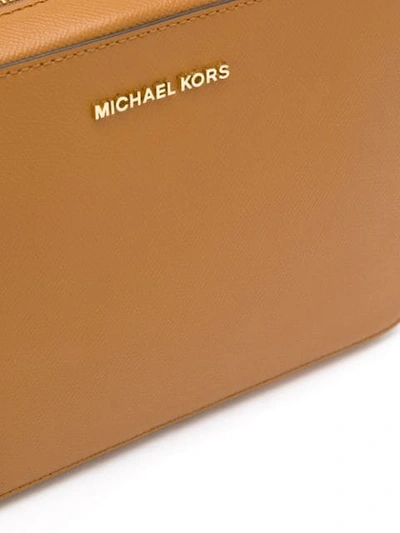 Shop Michael Michael Kors Jet Set Cross-body Bag In Brown