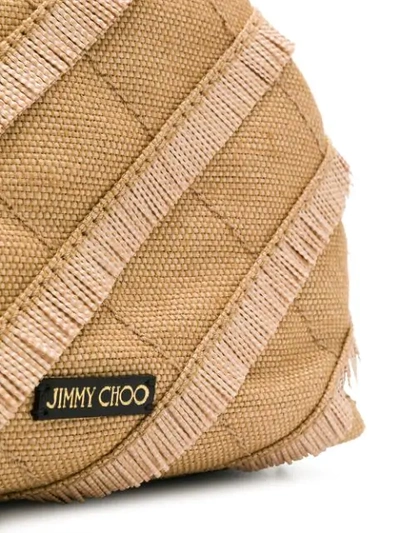 Shop Jimmy Choo Juno Shopper Bag In Brown