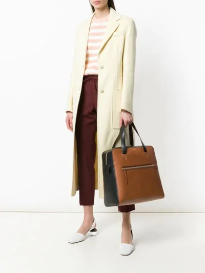 Shop Joseph Ryder Keychain Tote Bag In Brown