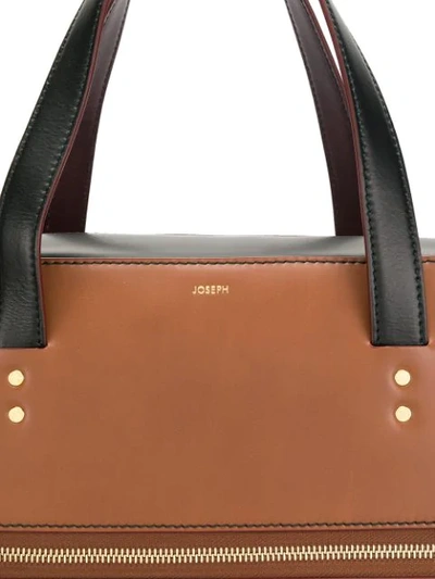 Shop Joseph Ryder Keychain Tote Bag In Brown