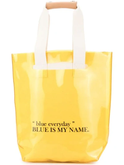 Shop Sjyp Two Way Tote Bag In Yellow
