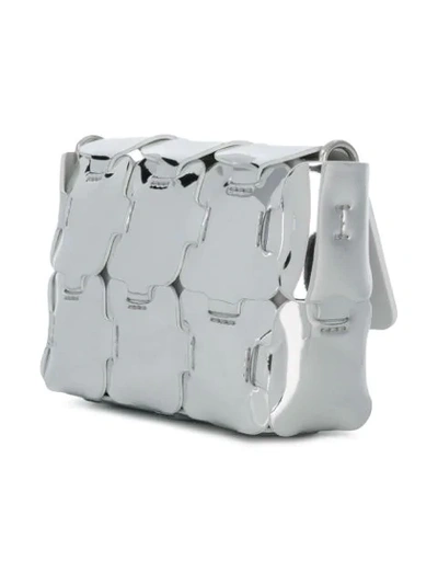 Shop Paco Rabanne Flap Cross-body Bag In Metallic