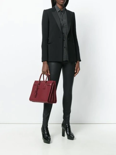 Saint Laurent Small Sac De Jour Souple Tote In Red