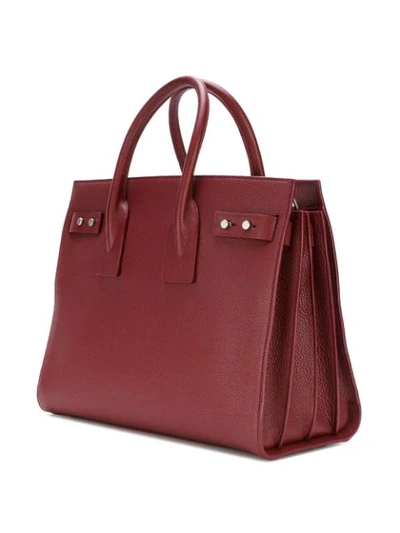 Shop Saint Laurent Small Sac De Jour Souple Tote In Red